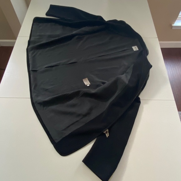 Armani Collezioni Y2K Vintage Jacket 2-Way Zipper Blouson Black Size 42R - Picture 10 of 16